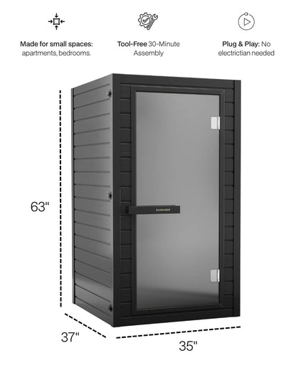SaunaBox® Solara 1-Person Full Spectrum Infrared Sauna