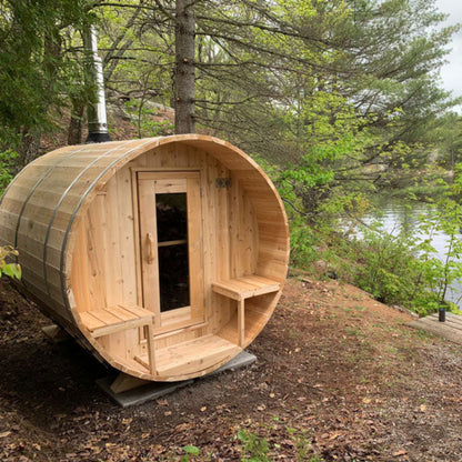 Serenity Barrel Sauna | Canadian Timber Collection Outdoor Cedar Sauna