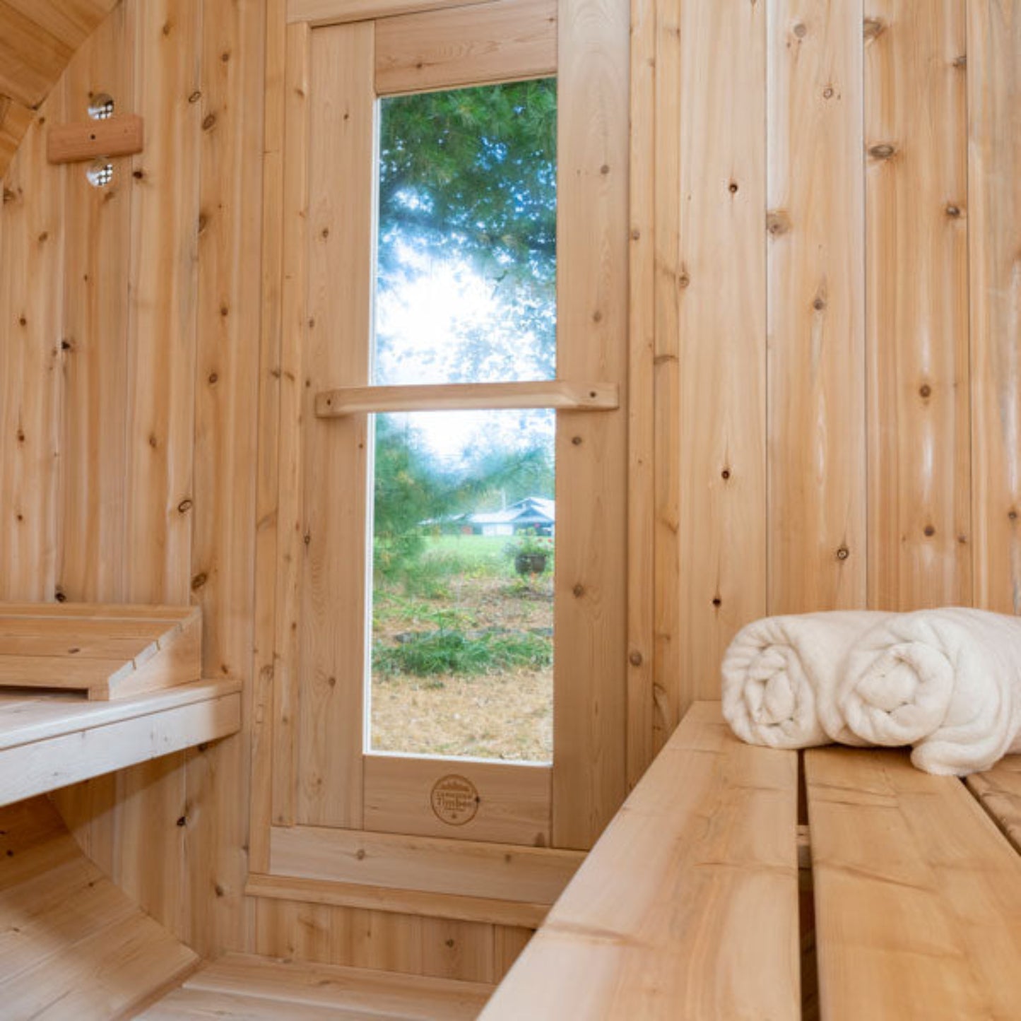 Serenity Barrel Sauna | Canadian Timber Collection Outdoor Cedar Sauna