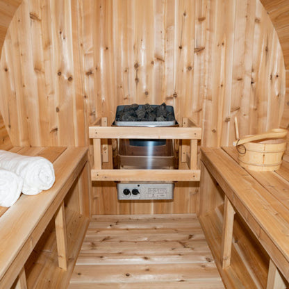 Serenity Barrel Sauna | Canadian Timber Collection Outdoor Cedar Sauna