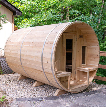 Tranquility Barrel Sauna | Canadian Timber Collection Outdoor Cedar Sauna