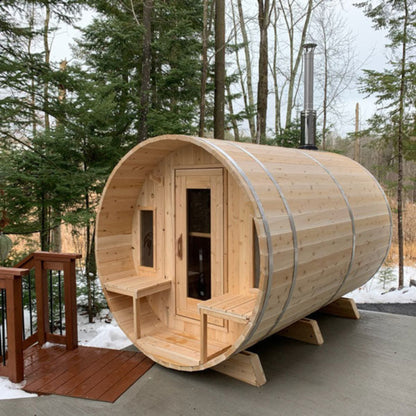 Tranquility Barrel Sauna | Canadian Timber Collection Outdoor Cedar Sauna