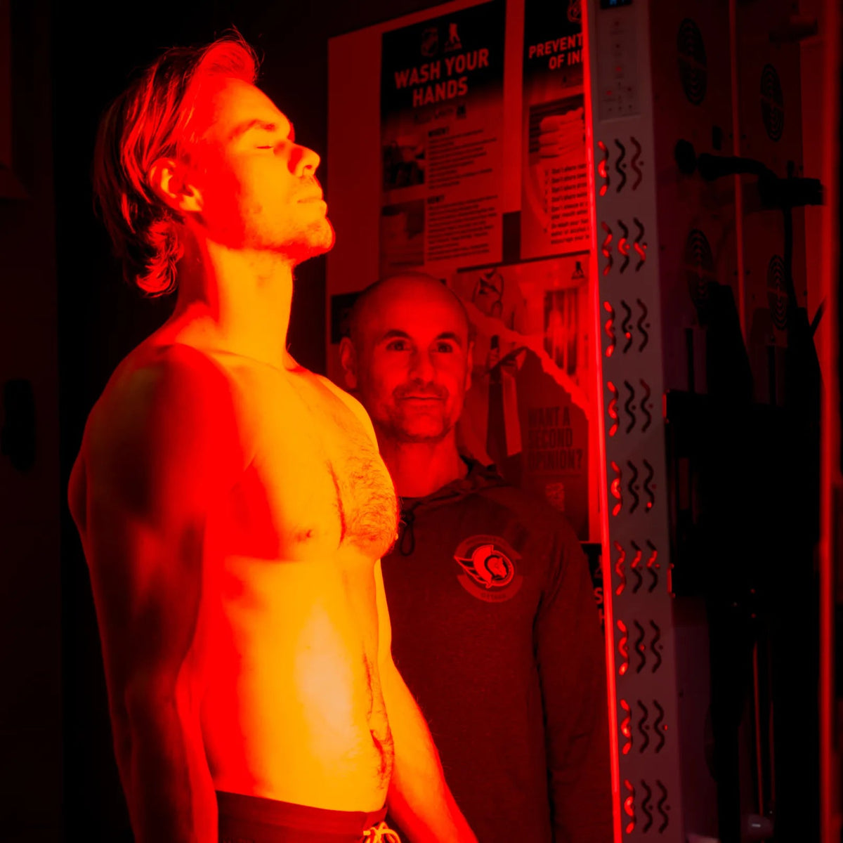 Kala Elite Duo Panel in a red light wellness space