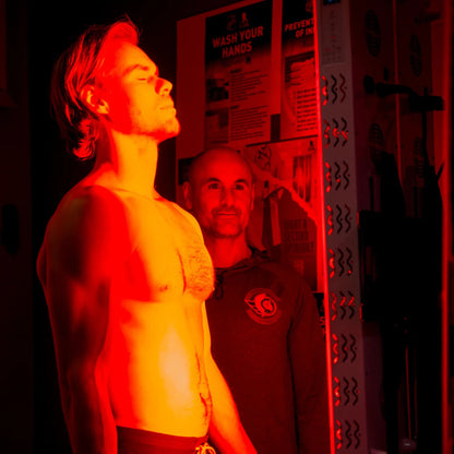 Kala Elite Duo Panel in a red light wellness space