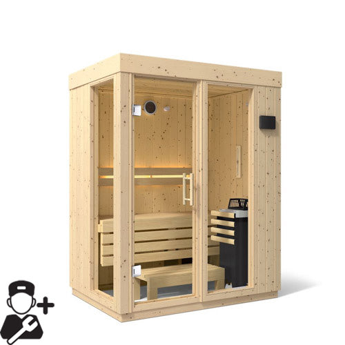 Kohler C1 Indoor Sauna Kit, Scandinavian Spruce, Up to 5 Persons