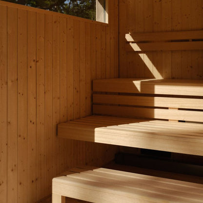KOHLER C2 Outdoor Sauna Kit | Weathered Grey Spruce | Up to 6 Persons