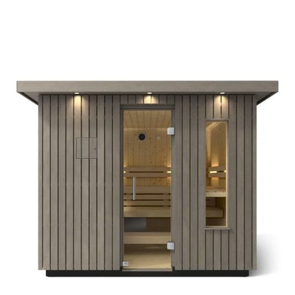 KOHLER C2 Outdoor Sauna Kit | Weathered Grey Spruce | Up to 6 Persons
