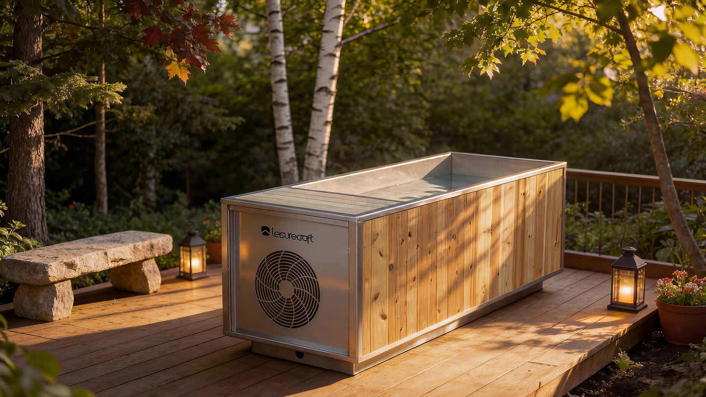 Flow Plunge Tub by LeisureCraft | Integrated Chiller Cold Plunge