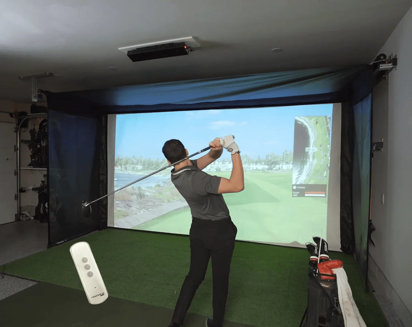 The SportScreen Vanish Series Retractable Golf Enclosure