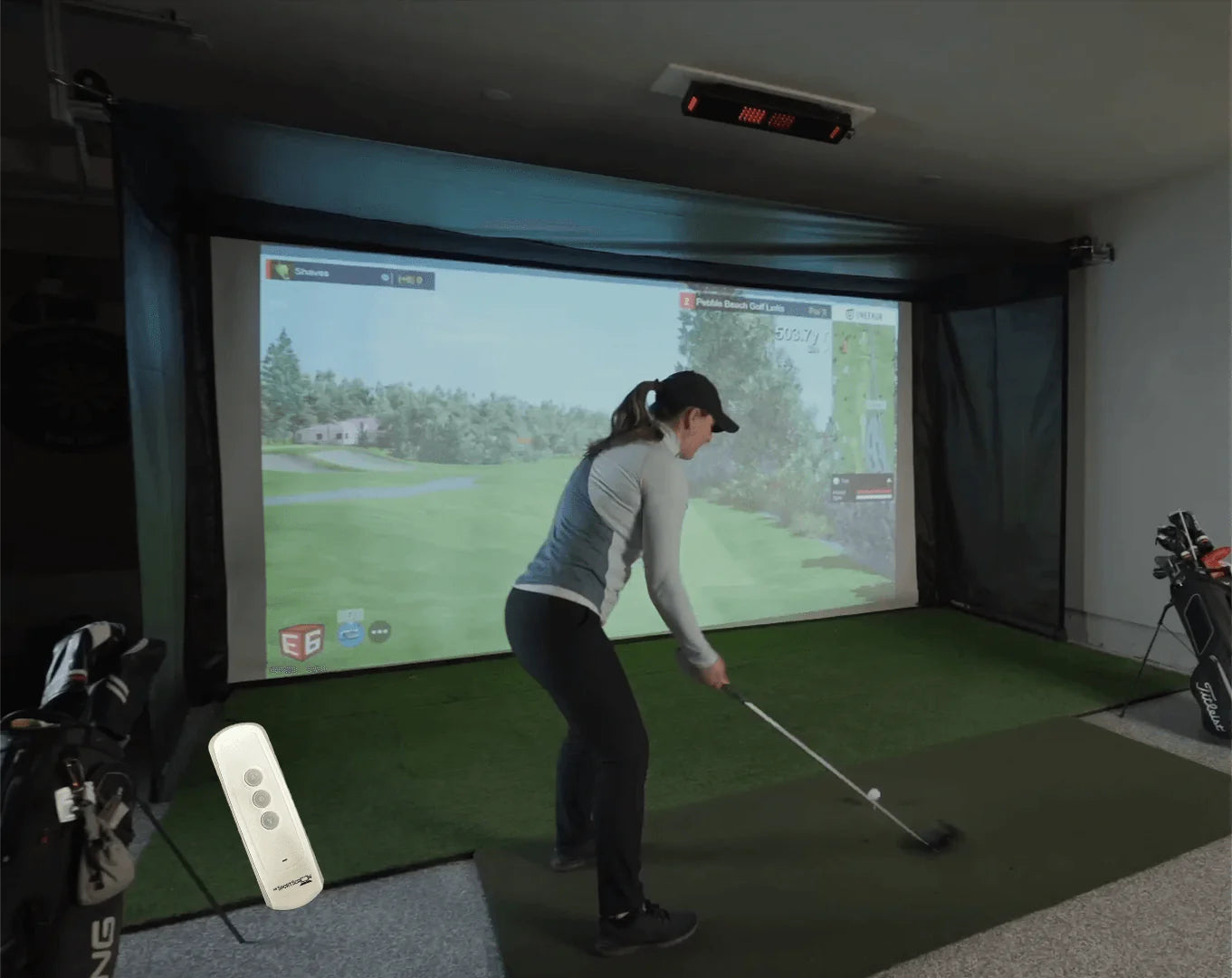 The SportScreen Vanish Series Retractable Golf Enclosure