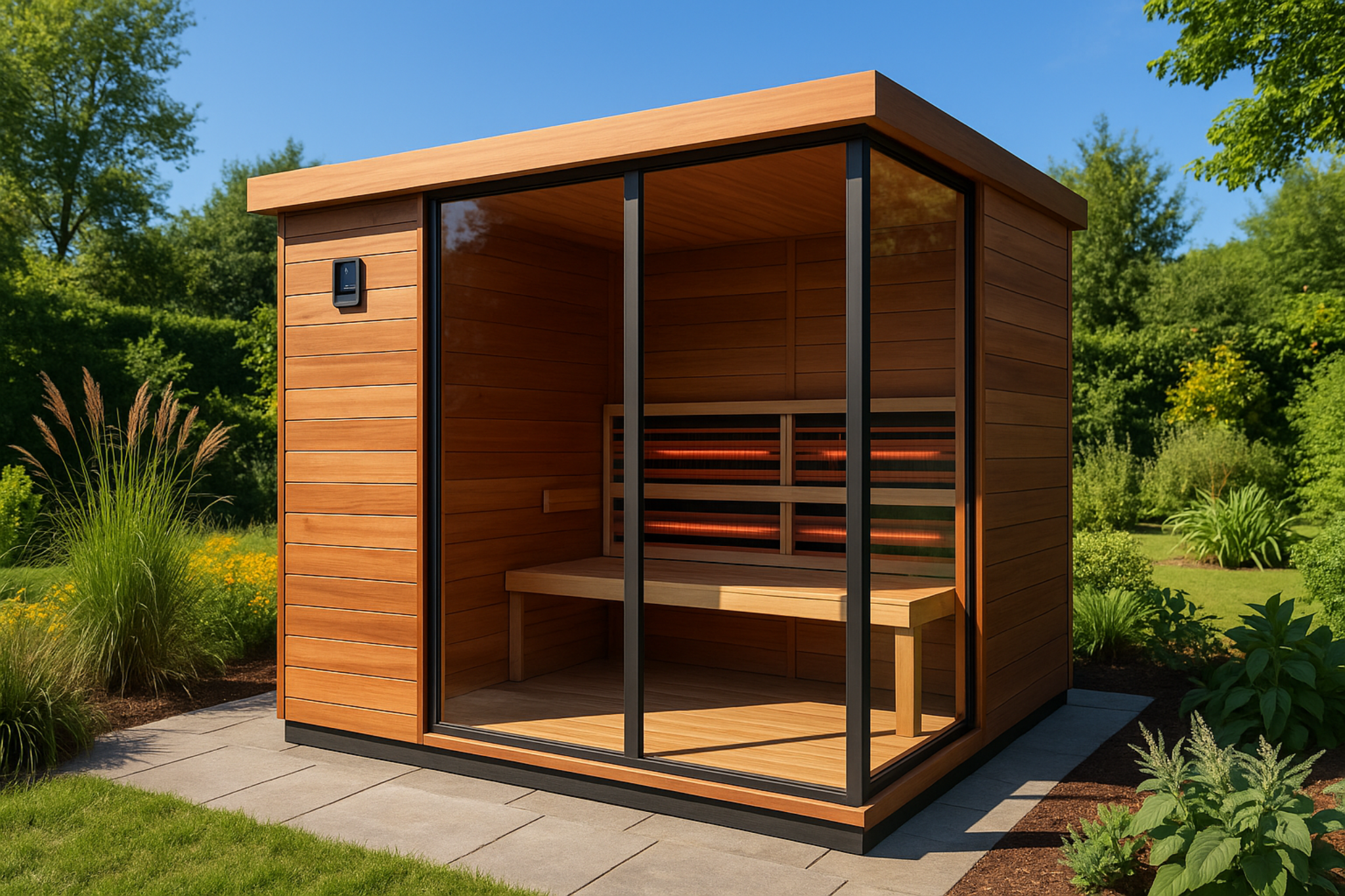 daytime outdoor infrared sauna 
