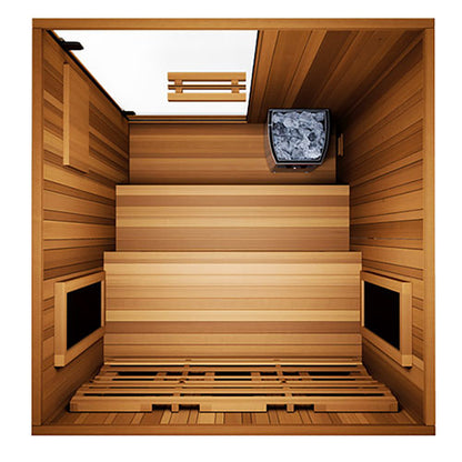 Finnmark FD-4 Trinity 2-Person Infrared & Steam Sauna Combo | Home Hybrid Sauna