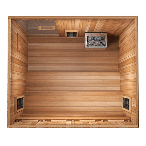 Finnmark FD-5 Trinity XL 4-Person Infrared & Steam Sauna Combo | Home Hybrid Sauna