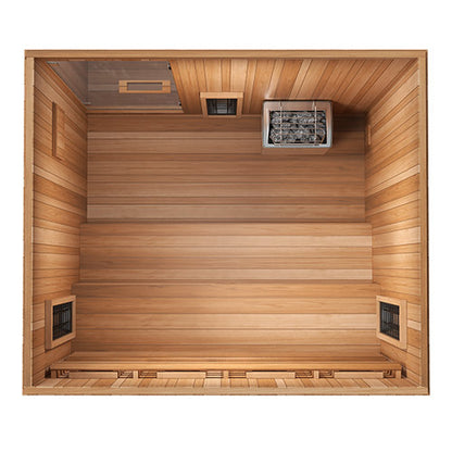 Finnmark FD-5 Trinity XL 4-Person Infrared & Steam Sauna Combo | Home Hybrid Sauna