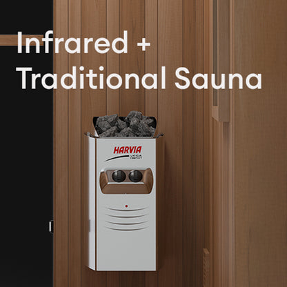Finnmark FD-4 Trinity 2-Person Infrared & Steam Sauna Combo | Home Hybrid Sauna