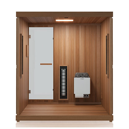 Finnmark FD-5 Trinity XL 4-Person Infrared & Steam Sauna Combo | Home Hybrid Sauna